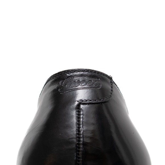 Authentic Gucci Men's Black Leather Brogue Oxford Dress Shoes – UK 8 / US 9 - Picture 13 of 15